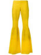 Daizy Shely - Flared Trousers - Women - Cotton - 42, Yellow/orange, Cotton