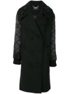 Markus Lupfer Quilted-sleeve Tailored Coat - Black