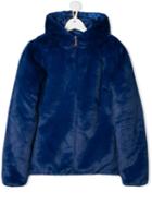 Save The Duck Kids Faux Fur Textured Jacket - Blue
