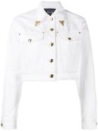 Versace Jeans Couture Cropped Denim Jacket - White
