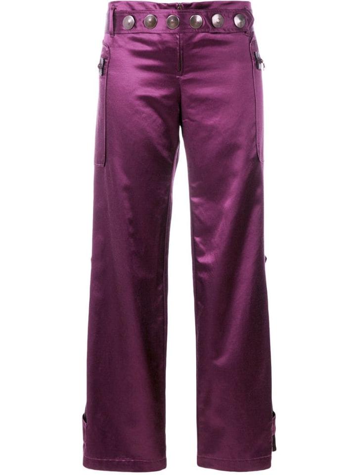 Romeo Gigli Pre-owned Wide-legged Cropped Trousers - Pink
