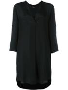Twin-set V-neck Dress, Women's, Size: Small, Black, Silk/polyester/spandex/elastane