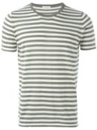 Société Anonyme Striped T-shirt, Men's, Size: L, Green, Cotton