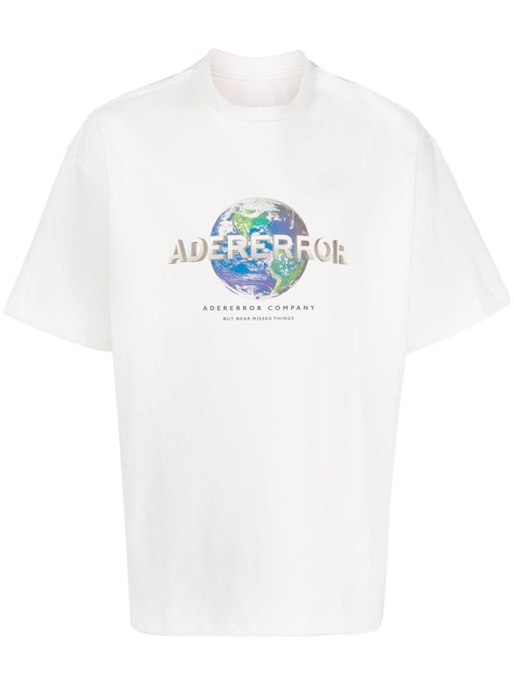 Ader Error World Logo Print T-shirt - White