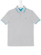Boss Kids Teen Short Sleeve Polo Shirt - Grey