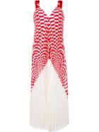 Fendi Pleated Midi Dress - Red