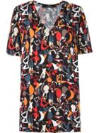 Andrea Marques - Abstract Print Blouse - Women - Viscose - 42, Black, Viscose