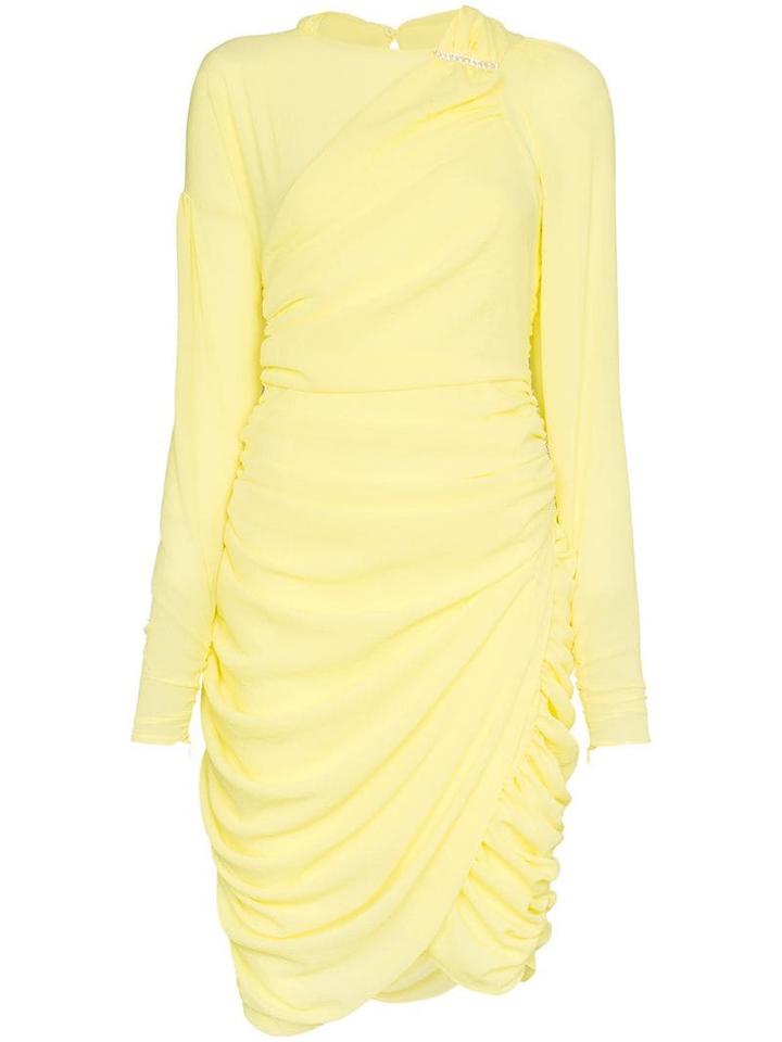 Preen By Thornton Bregazzi Alex Ruched Mini Dress With Crystals -