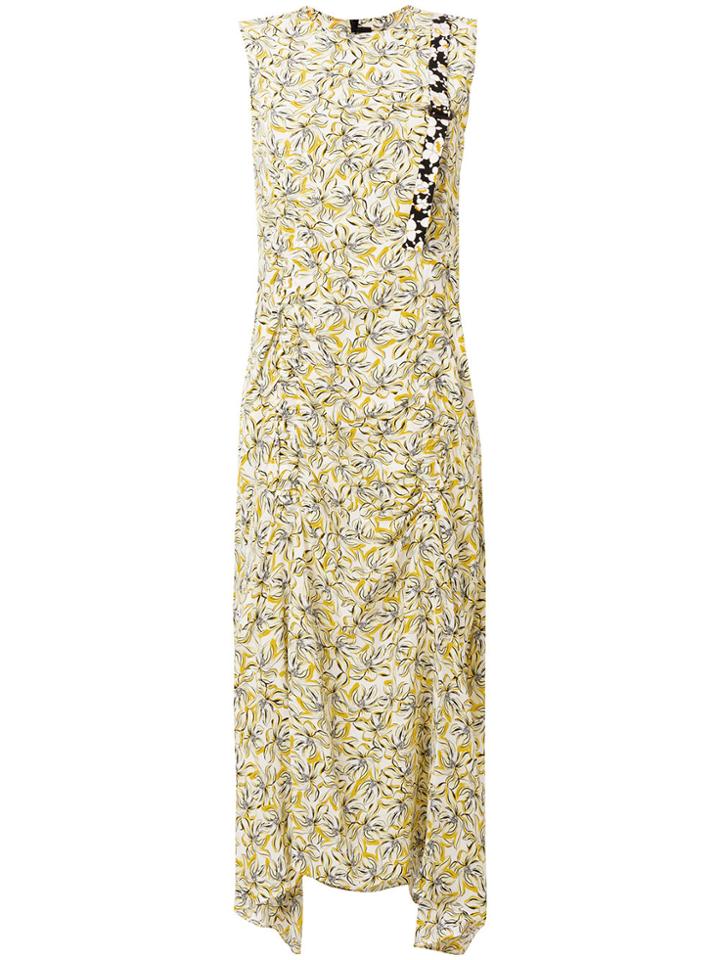Joseph Floral Print Ruched Dress - Nude & Neutrals
