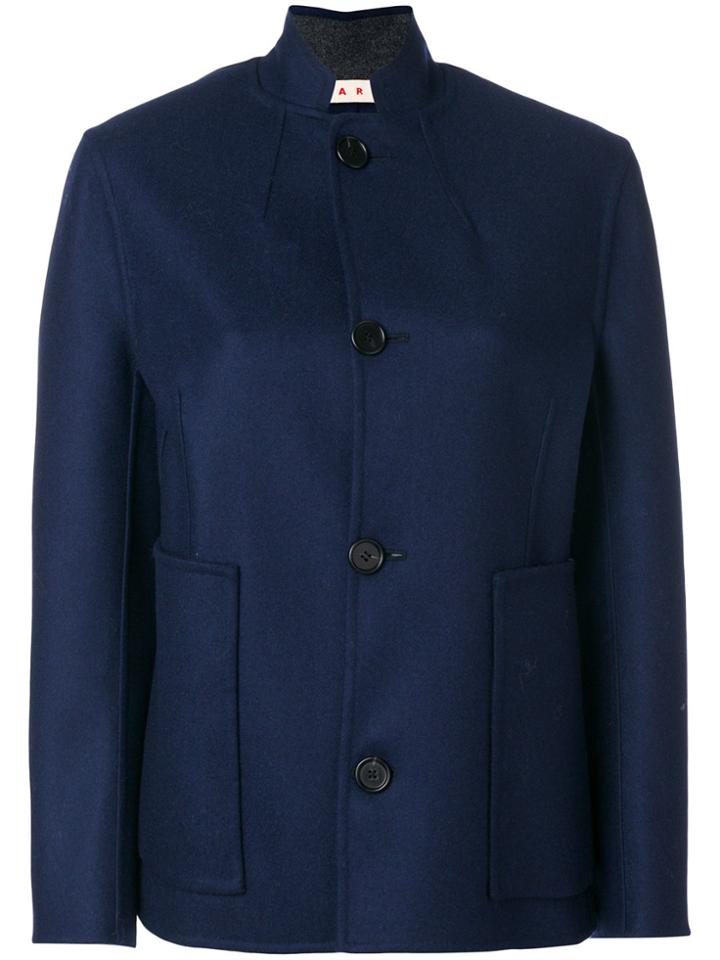 Marni Mandarin Collar Jacket - Blue