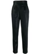 Pinko High-waist Tapered Trousers - Black