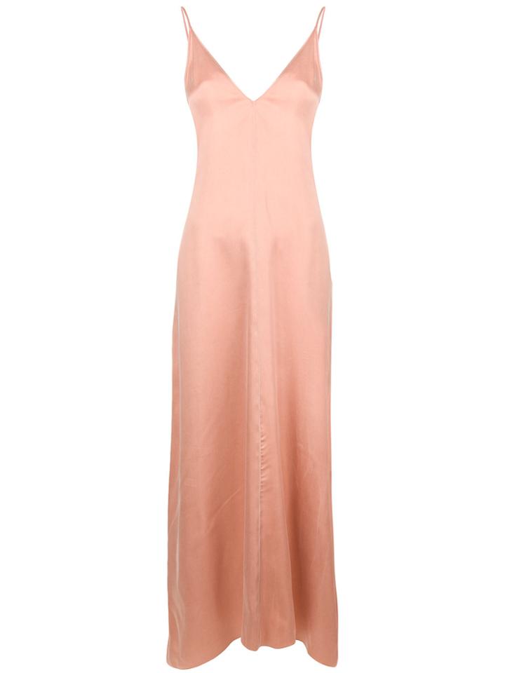 Forte Forte Long Slip Dress - Pink & Purple