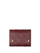 Burberry Small Monogram Leather Folding Wallet - Red