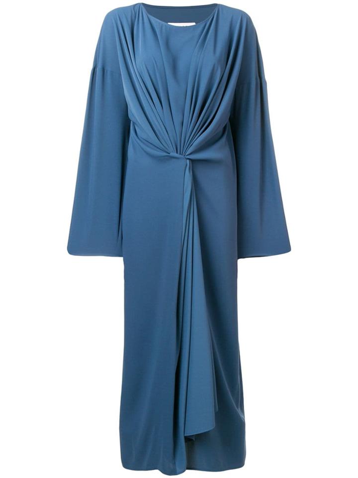 Mm6 Maison Margiela Gathered Detail Dress - Blue