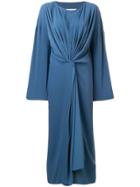 Mm6 Maison Margiela Gathered Detail Dress - Blue