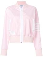 Thom Browne Seamed 4-bar Stripe Lightweight Ripstop Bomber - Pink &