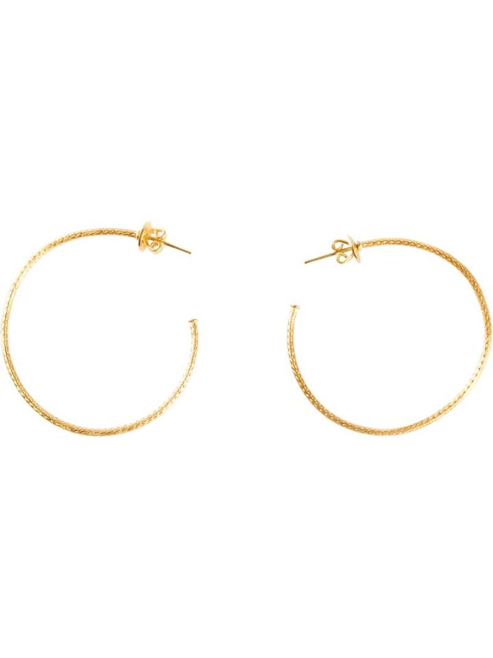 Marie Helene De Taillac 22kt Gold Hoop Earrings