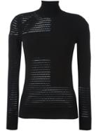 Kenzo Perforated Jumper, Women's, Size: Medium, Black, Polyester/viscose