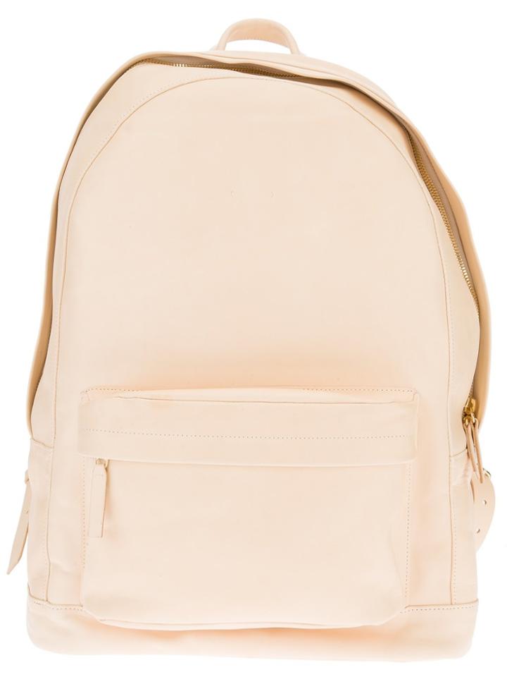 Pb 0110 Leather Backpack - Nude & Neutrals