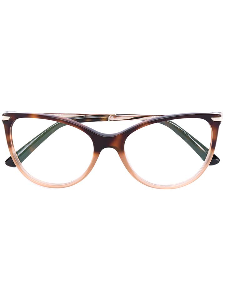 Bulgari Cat Eye Glasses - Brown