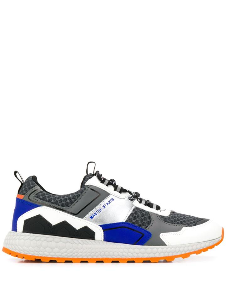 Moa Master Of Arts Color-block Lace-up Sneakers - Grey