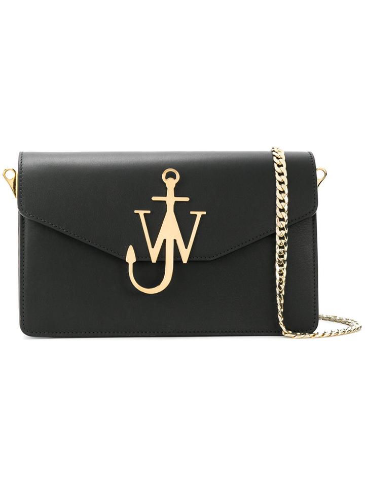 Jw Anderson Logo Plaque Shoulder Bag - Black