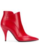 Casadei Pointed Toe Ankle Boots - Red