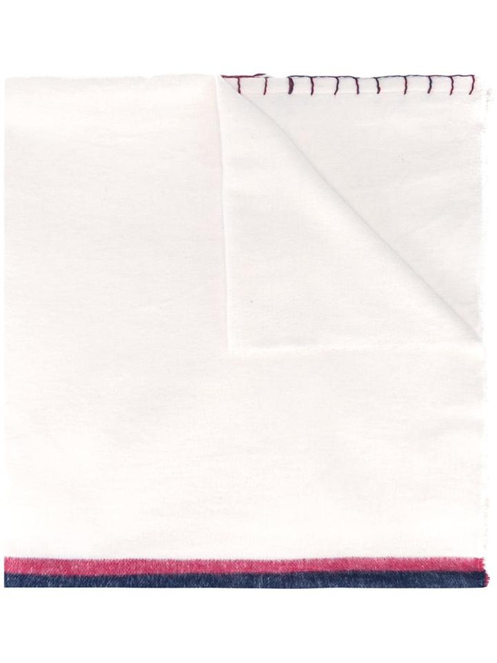 Ermanno Gallamini 'load' Scarf, Women's, White, Nylon/viscose/wool/other Fibers