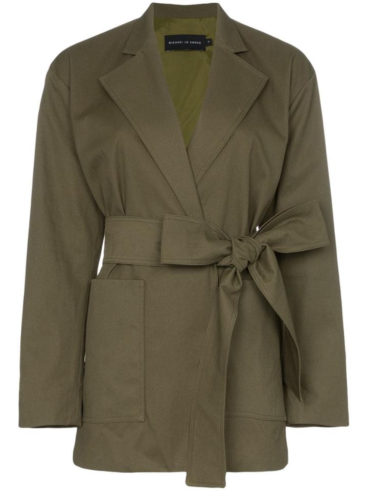 Michael Lo Sordo Mls Jkt Blzr Dnm Bltd Lng - Green
