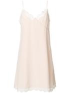 Chloé Lace Trimmed Shift Dress - Pink & Purple