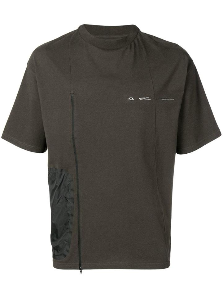 Oakley By Samuel Ross Contrast Patch T-shirt - Brown