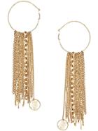 Burberry Chain Detail Gold-plated Hoop Earrings