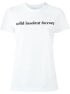 Courrèges Motto Print T-shirt, Women's, Size: 1, White, Cotton