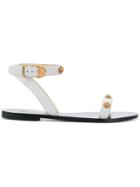 Versace Flat Medusa Sandals - White