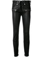 Unravel Project Lace-up Skinny Trousers - Black