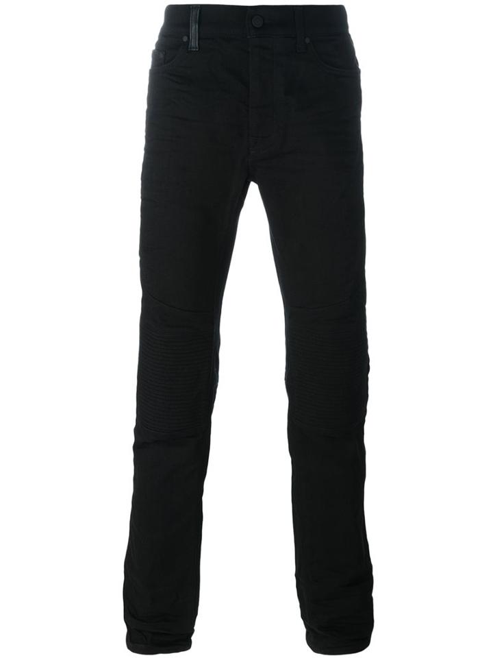 Marcelo Burlon County Of Milan Slim Fit Jeans, Men's, Size: 28, Black, Cotton/spandex/elastane
