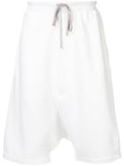 Rick Owens Drkshdw - Pods Drop-crotch Shorts - Men - Cotton - S, White, Cotton