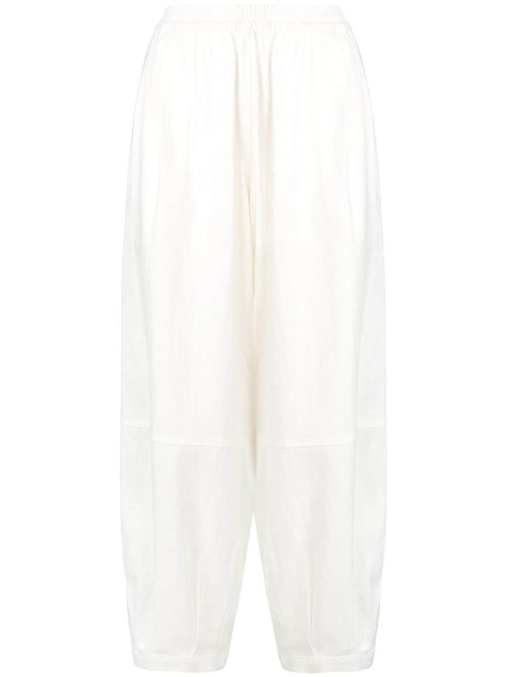 The Celect Cropped Balloon Trousers - White