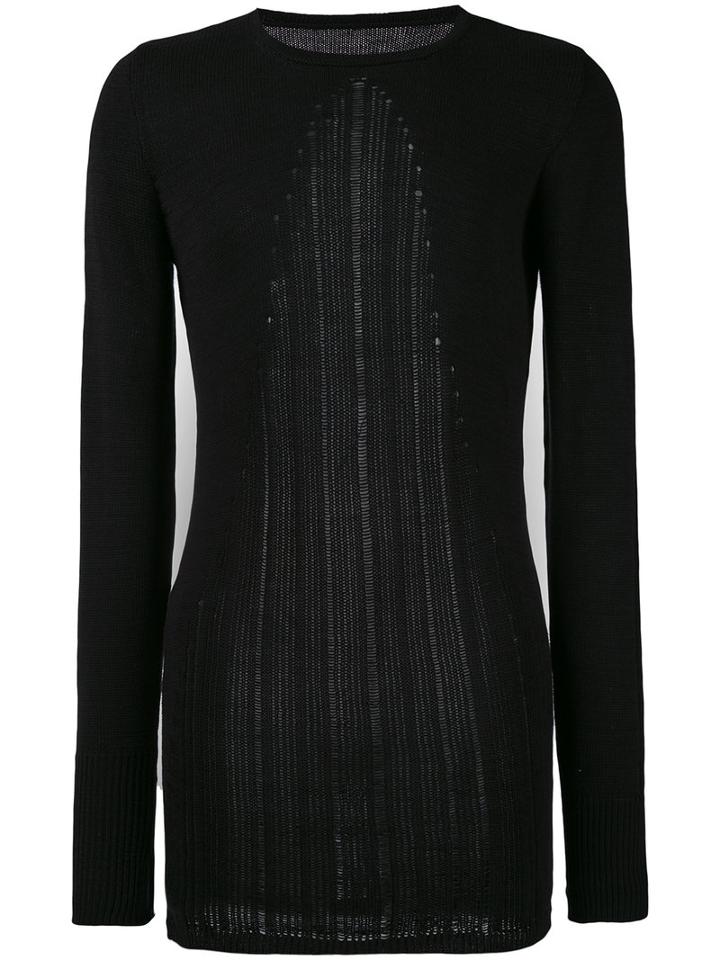 A New Cross - Crew Neck Sweater - Unisex - Viscose - S, Black, Viscose