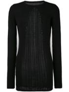 A New Cross - Crew Neck Sweater - Unisex - Viscose - S, Black, Viscose