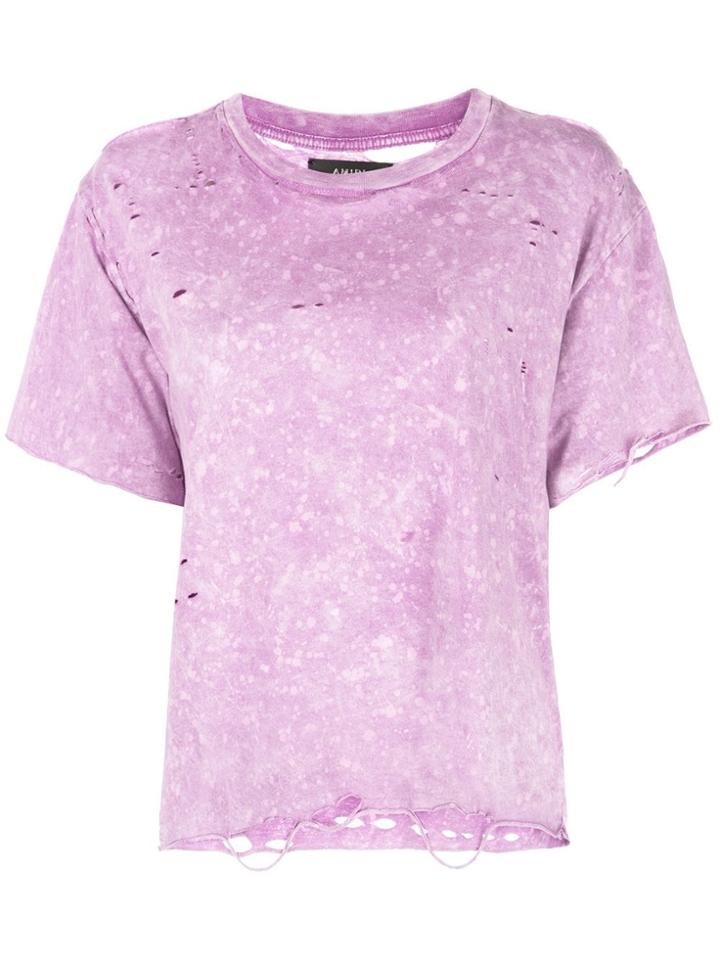 Amiri Distressed T-shirt - Purple