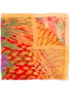 Kenzo Vintage Flower Printed Scarf, Yellow/orange