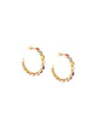 Goossens Crystal-embellished Hoop Earrings - Gold