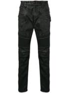 Philipp Plein Distressed Coated Jeans - Black