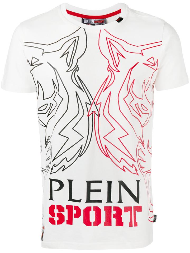 Plein Sport Logo Print T-shirt, Men's, Size: Small, White