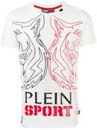 Plein Sport Logo Print T-shirt, Men's, Size: Small, White