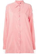 Unravel Project Lace-up Shirt - Red