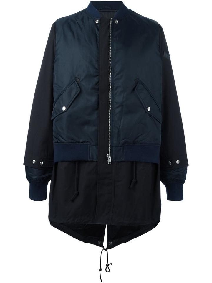 Diesel Pocketed Wind Breaker, Men's, Size: Medium, Blue, Cotton/nylon
