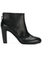 Del Carlo Zipped Ankle Boots - Black