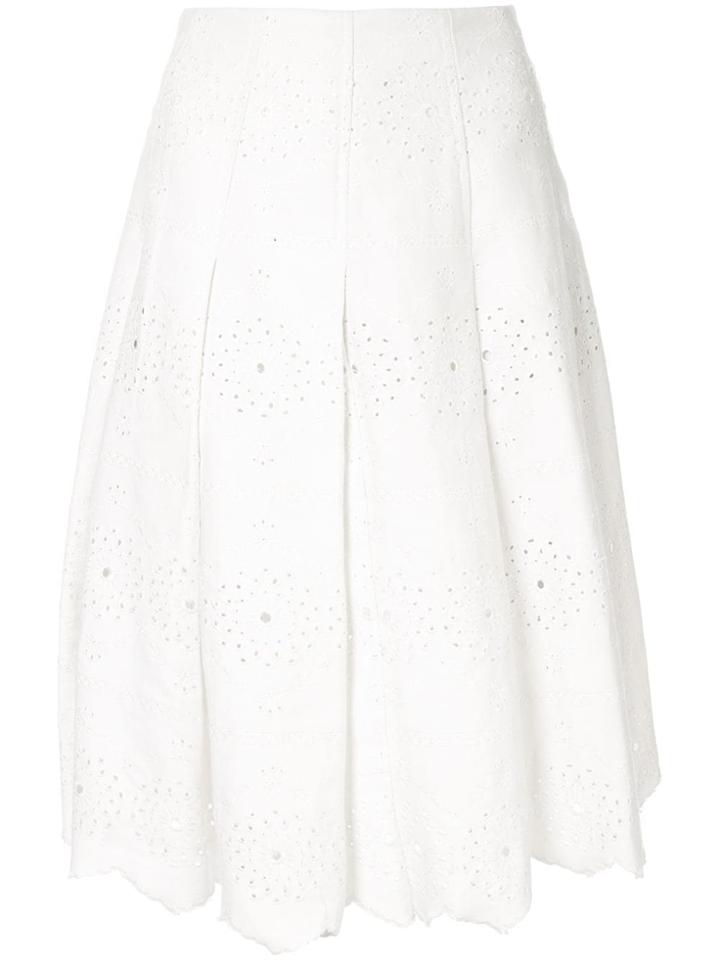 Bambah Victoria Denim Skirt - White
